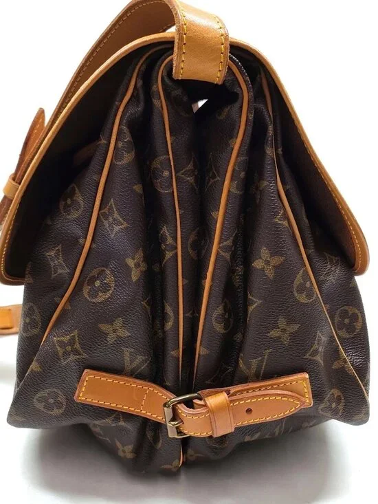 Louis Vuitton Saumur 35 Monogram Crossbody Bag | Authentic LV Vintage Messenger - Picture 5 of 16